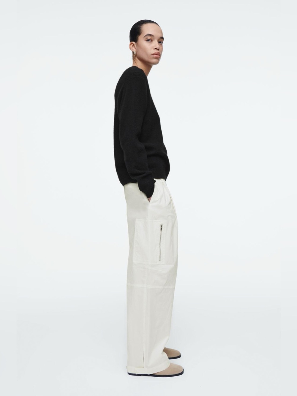 COS NWT Utility Barrel-Leg Cargo Trousers